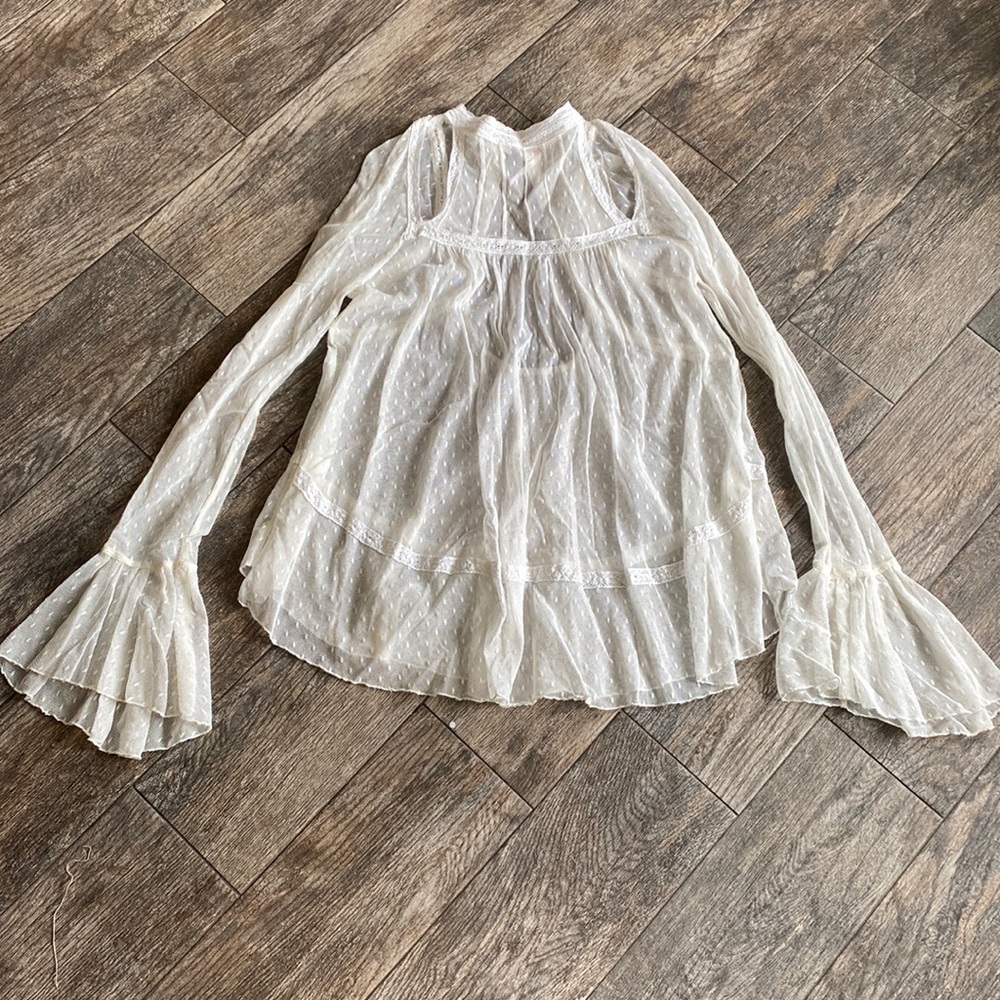 Free people sheer lace top